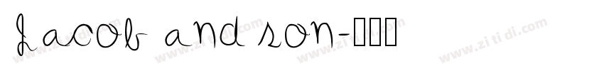 Jacob and son字体转换
